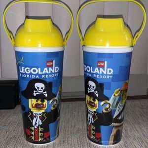 Lego Legoland‎ Drinking Bottle Cup w/ straw 11" NEW
